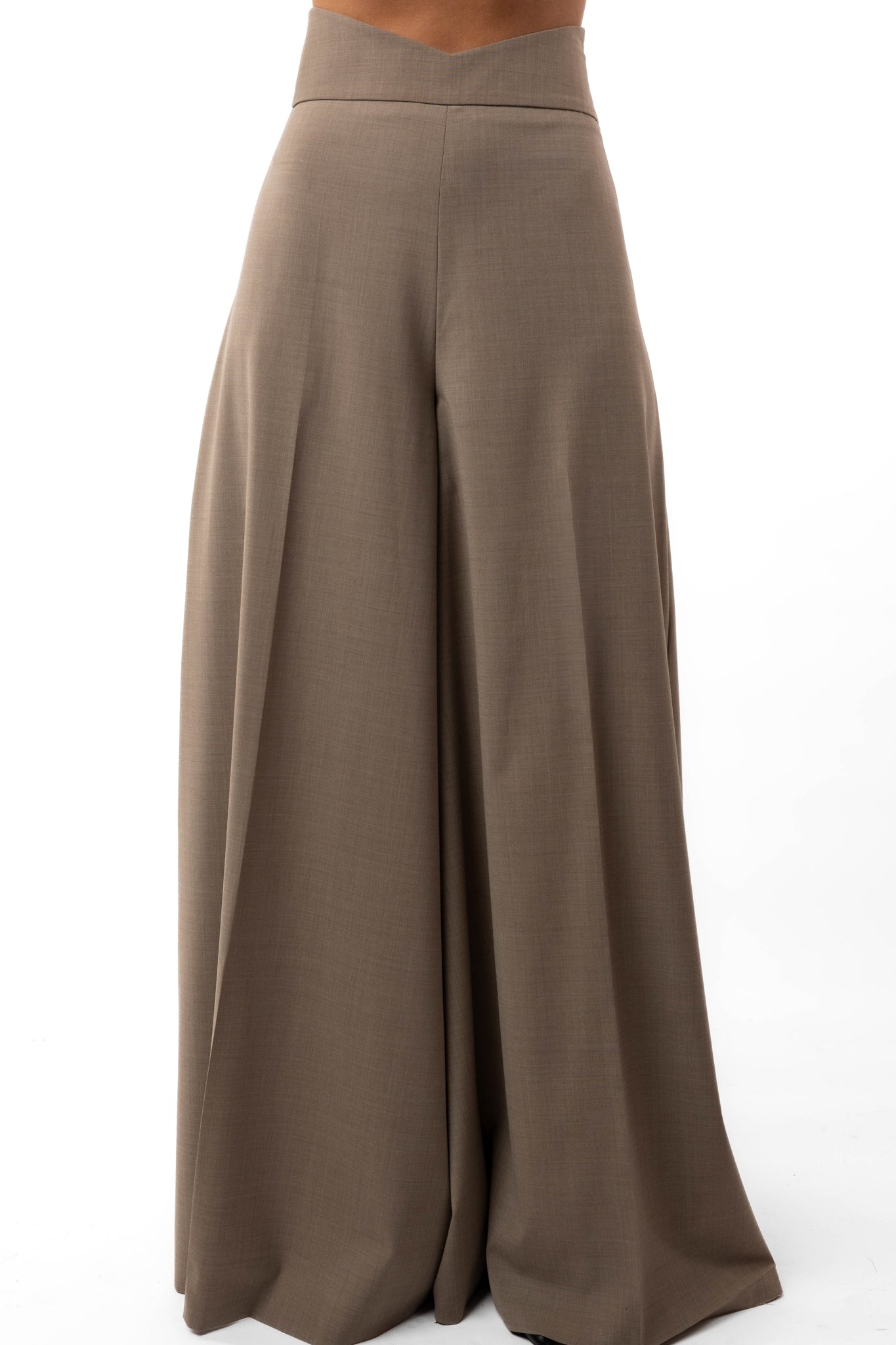 PANTALONI DIN AMESTEC DE LÂNĂ VIRGINĂ