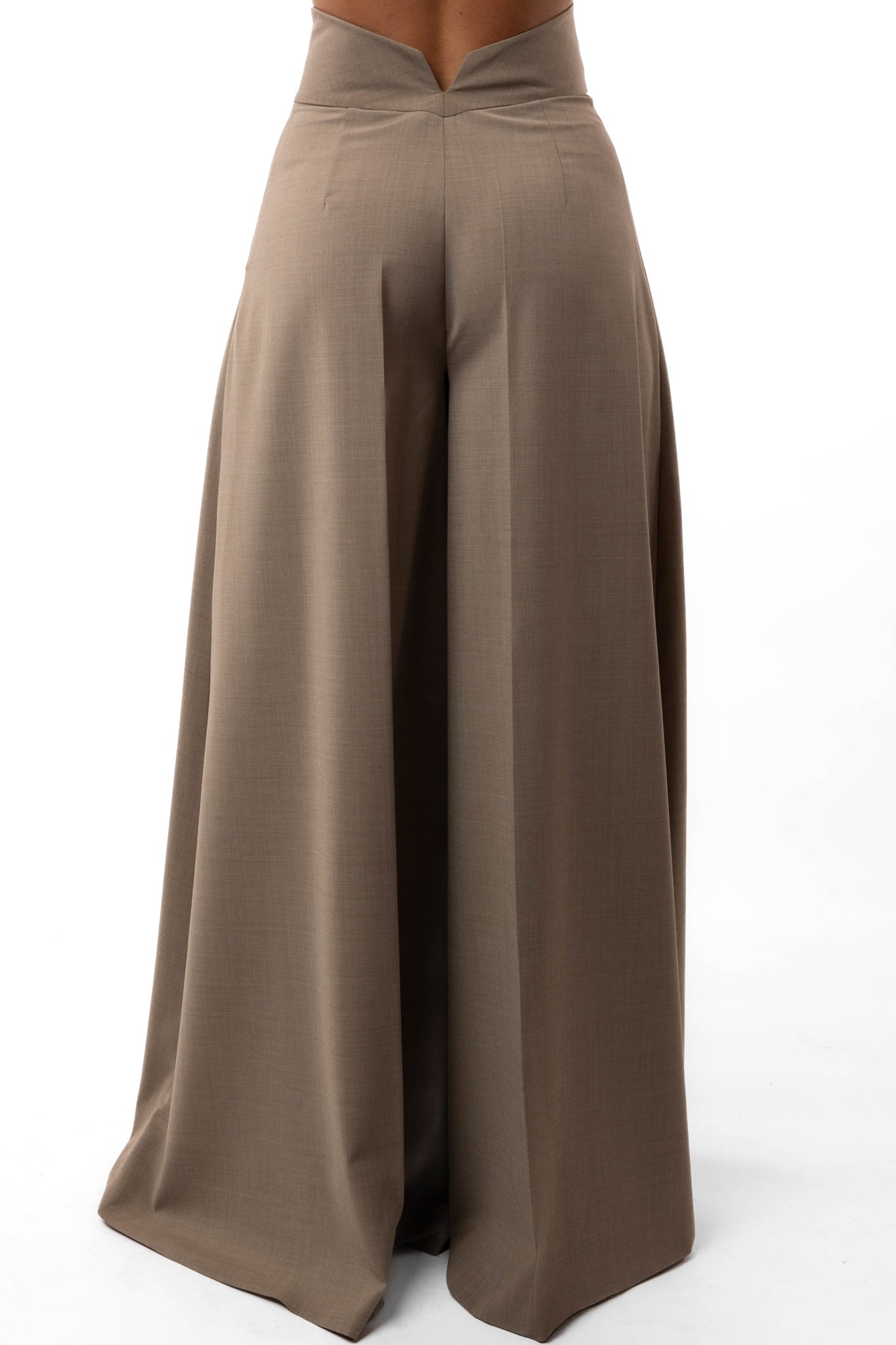 PANTALONI DIN AMESTEC DE LÂNĂ VIRGINĂ