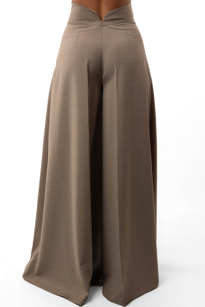PANTALONI DIN AMESTEC DE LÂNĂ VIRGINĂ