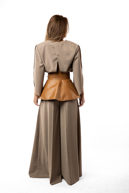 CUREA CAMEL DIN PIELE