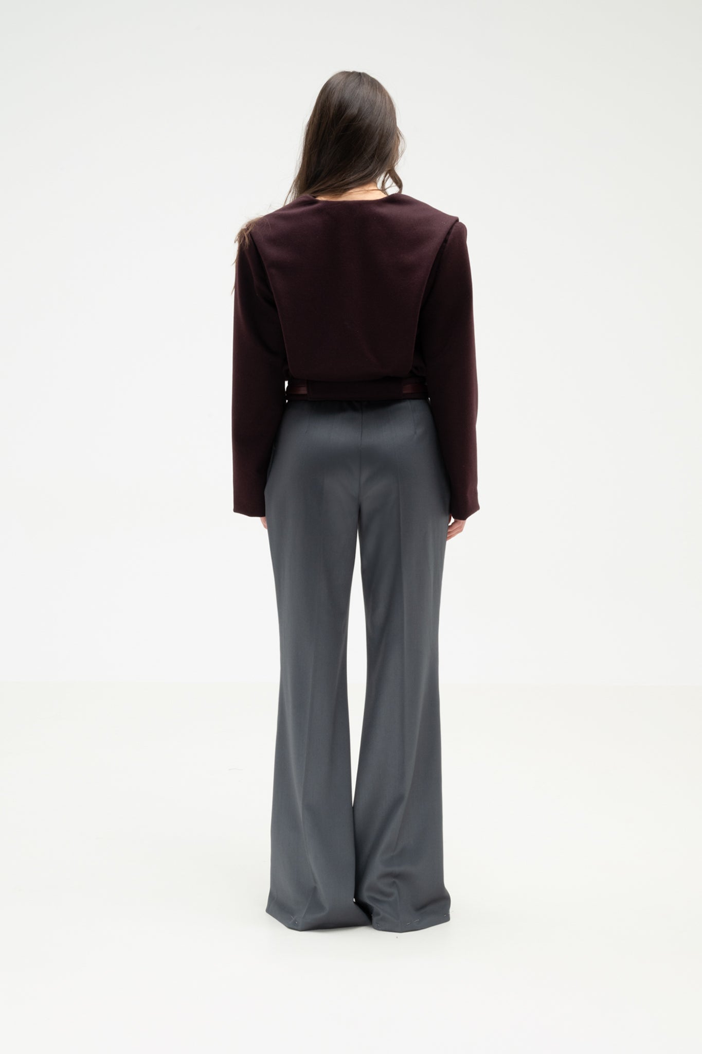 BURGUNDY 100% WOOL BLAZER