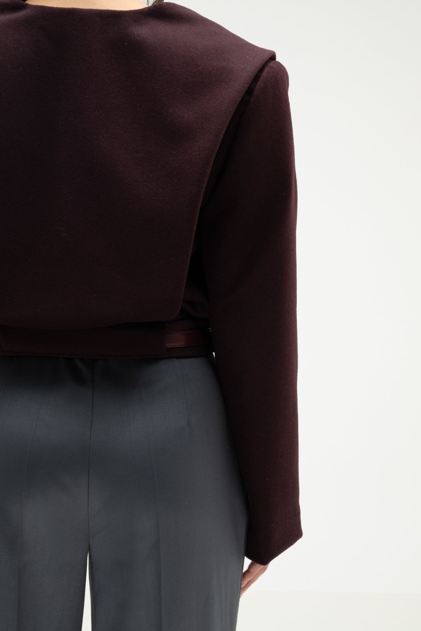 BURGUNDY 100% WOOL BLAZER