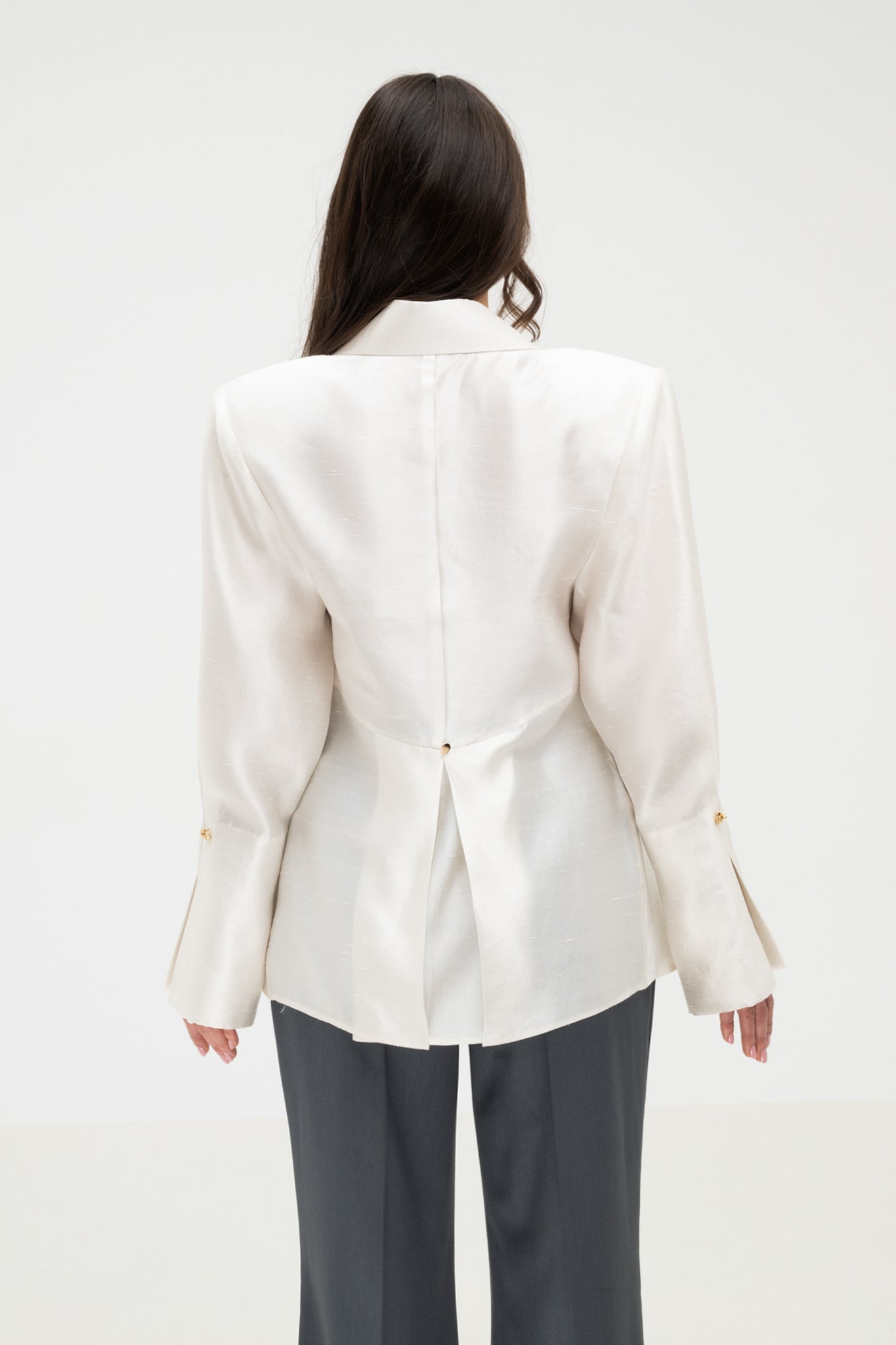IVORY SHANTUNG SILK SHIRT