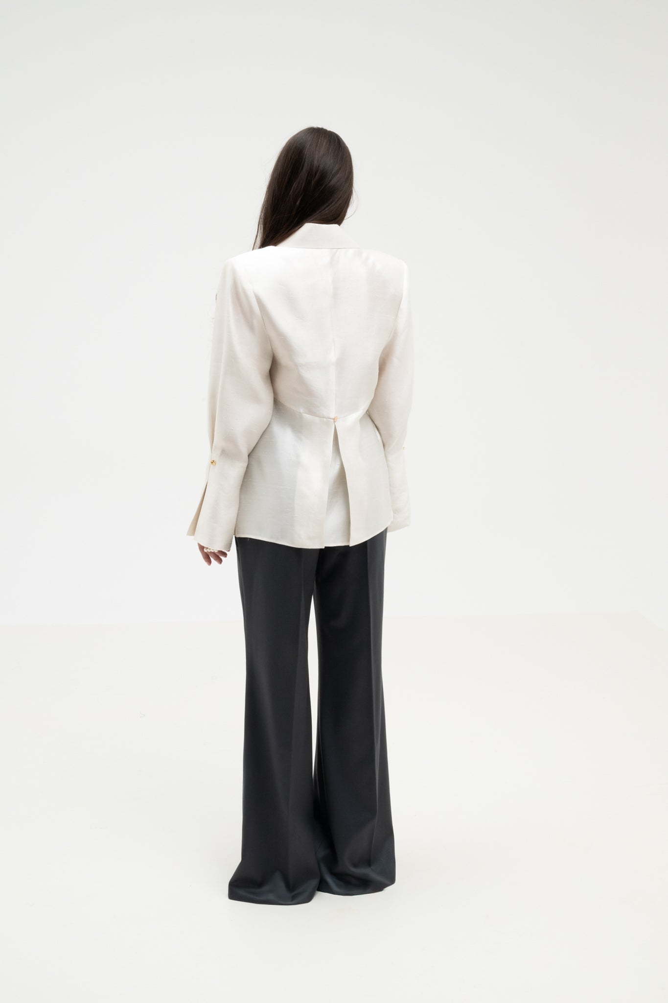 IVORY SHANTUNG SILK SHIRT