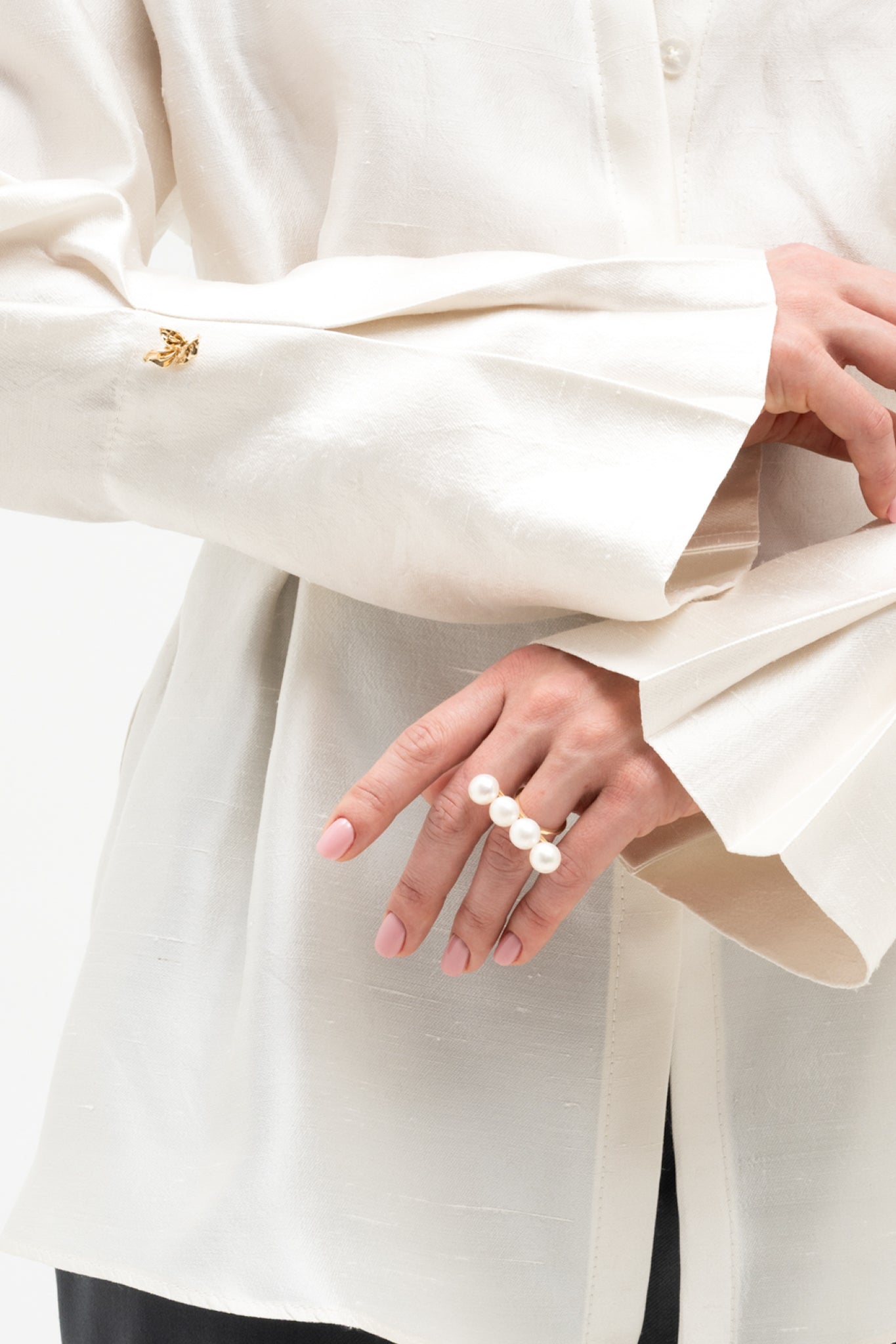 IVORY SHANTUNG SILK SHIRT