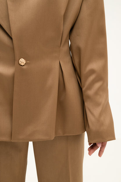 CAMEL BLAZER 100% WOOL