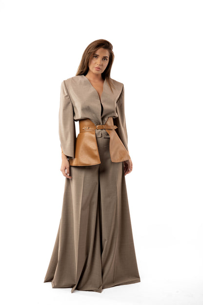 CUREA CAMEL DIN PIELE