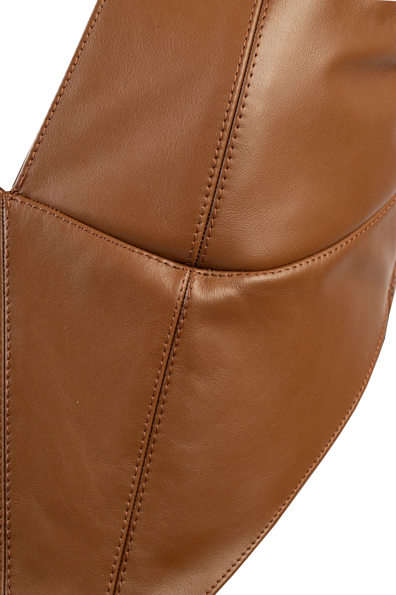 Short Brown Leather Top