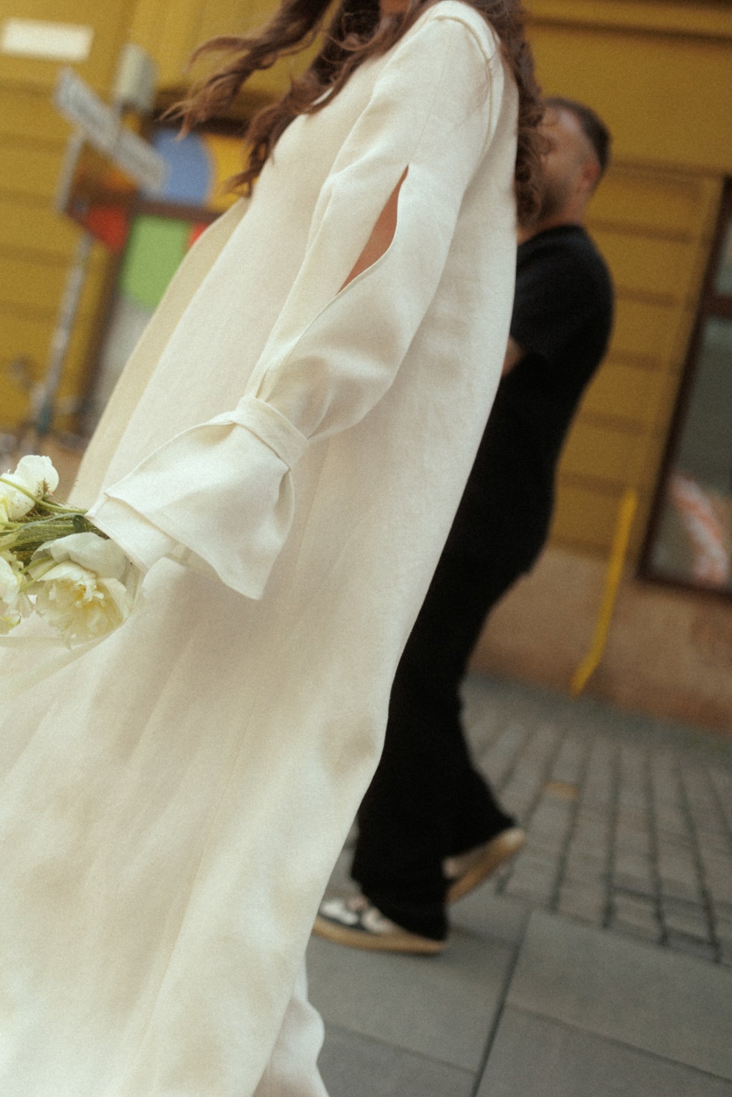 ROCHIE LUNGĂ DIN CÂNEPĂ IVORY