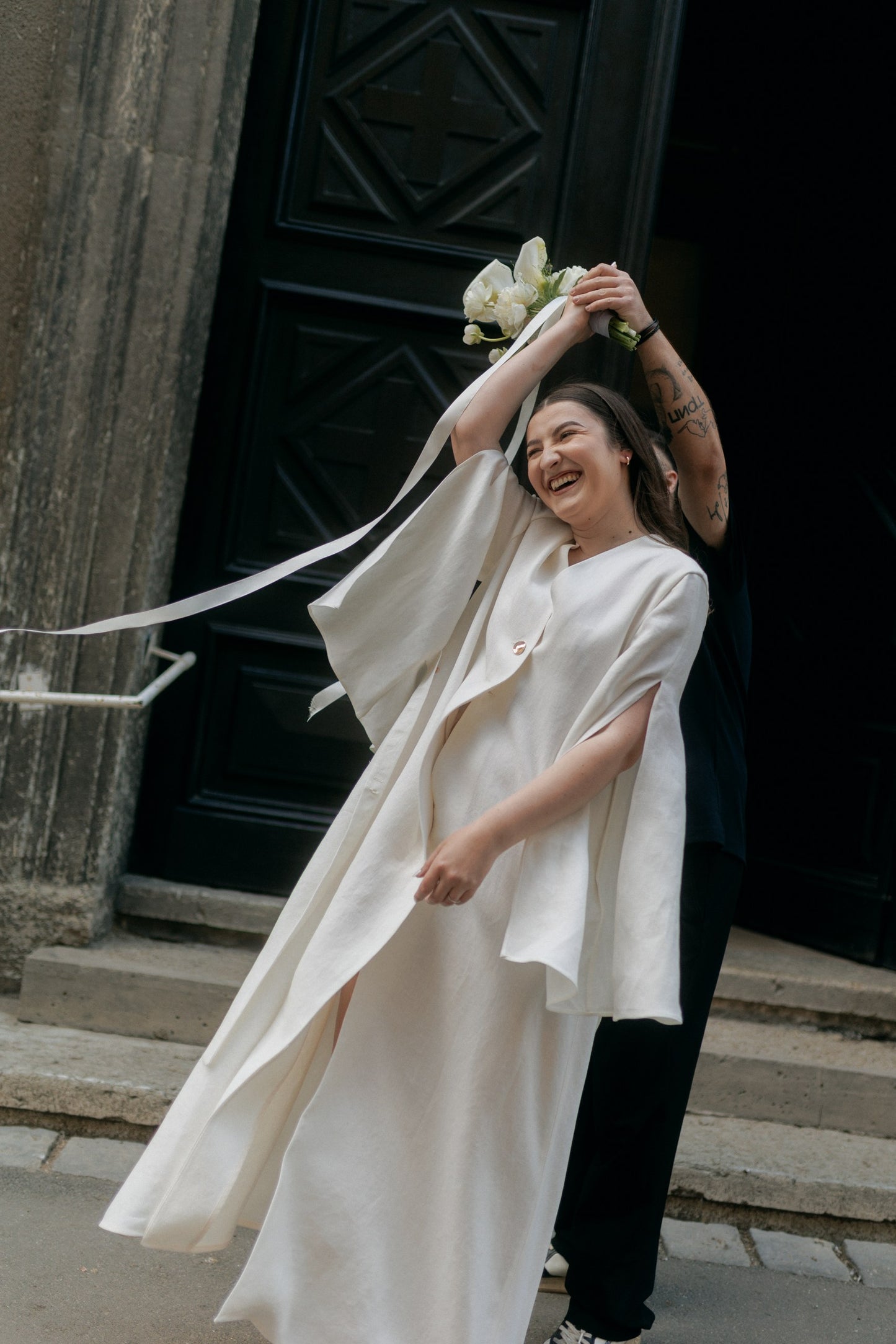 ROCHIE LUNGĂ DIN CÂNEPĂ IVORY