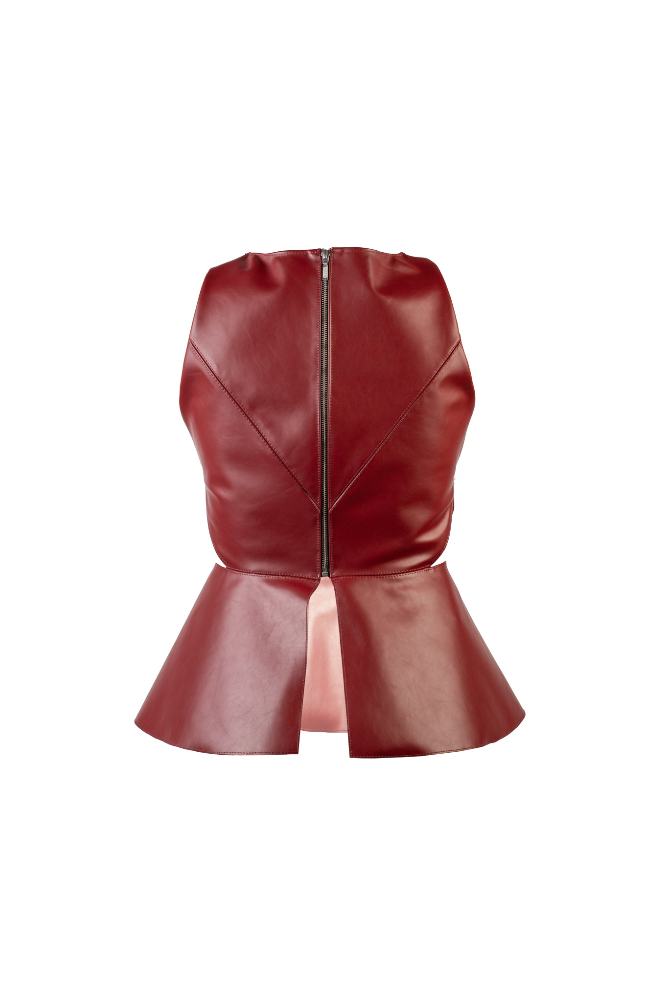 Burgundy Leather Top