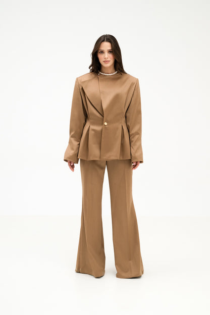 CAMEL BLAZER 100% WOOL