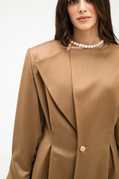 CAMEL BLAZER 100% WOOL